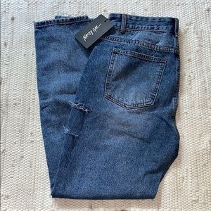 Keep Slit High Waisted Mom Jeans